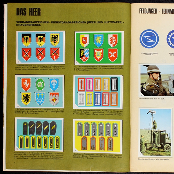 Bundeswehr Americana Sticker Album teilgefüllt