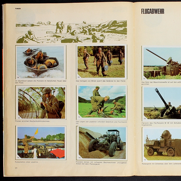Bundeswehr Americana Sticker Album teilgefüllt