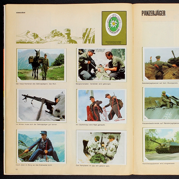 Bundeswehr Americana Sticker Album teilgefüllt