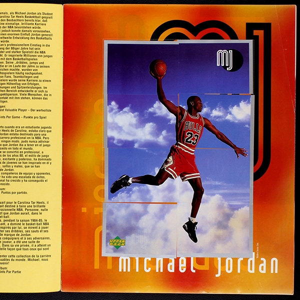 Michael Jordan Upper Deck Sticker Album teilgefüllt