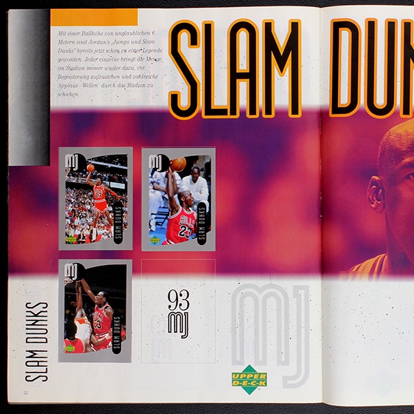 Michael Jordan Upper Deck Sticker Album teilgefüllt