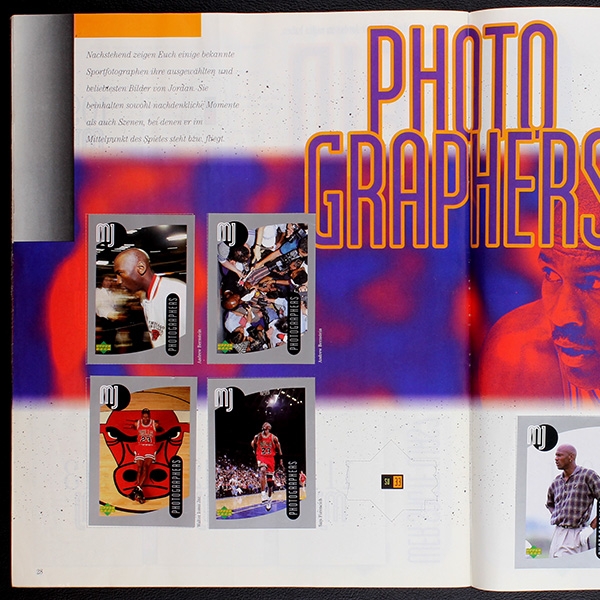 Michael Jordan Upper Deck Sticker Album teilgefüllt
