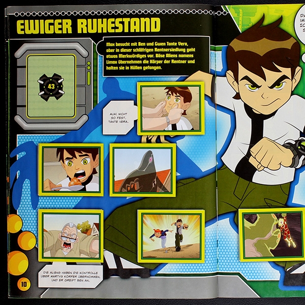 Ben 10 Merlin Sticker Album fast komplett