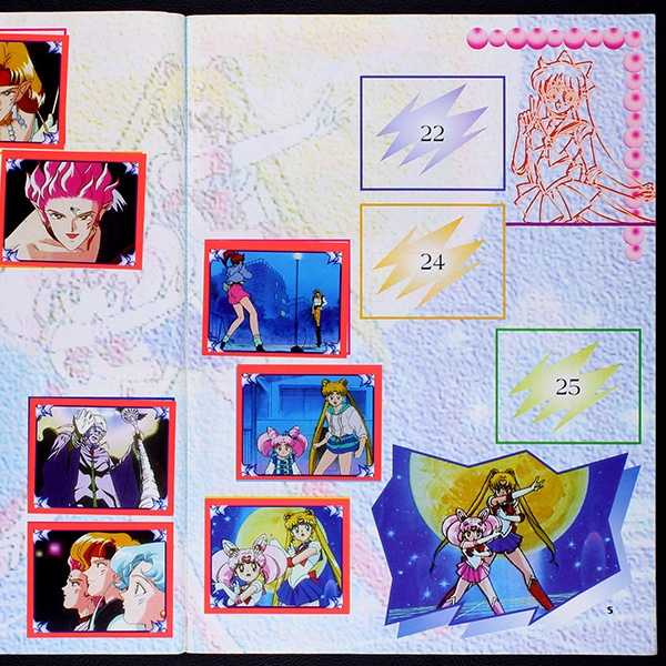 Sailor Moon Neue Serie Merlin Sticker Album teilgefüllt