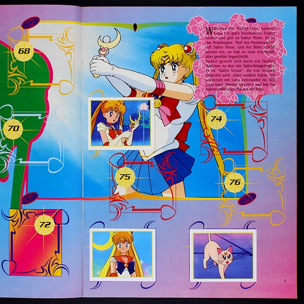 Sailor Moon Merlin album with stickers