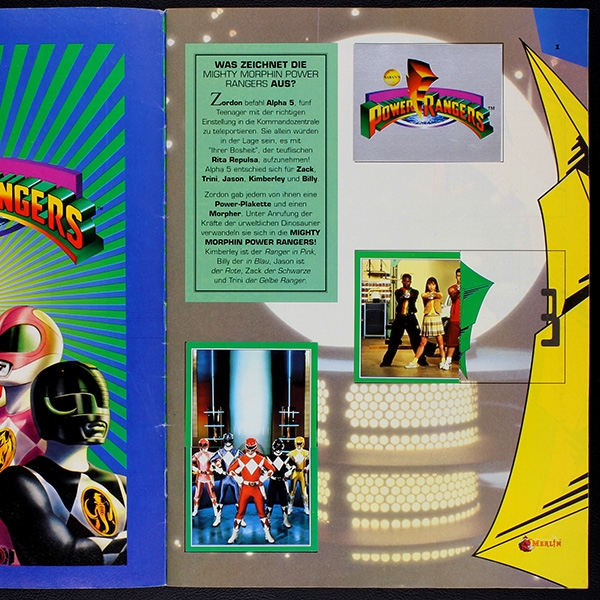 Power Ranger Merlin album with stickers