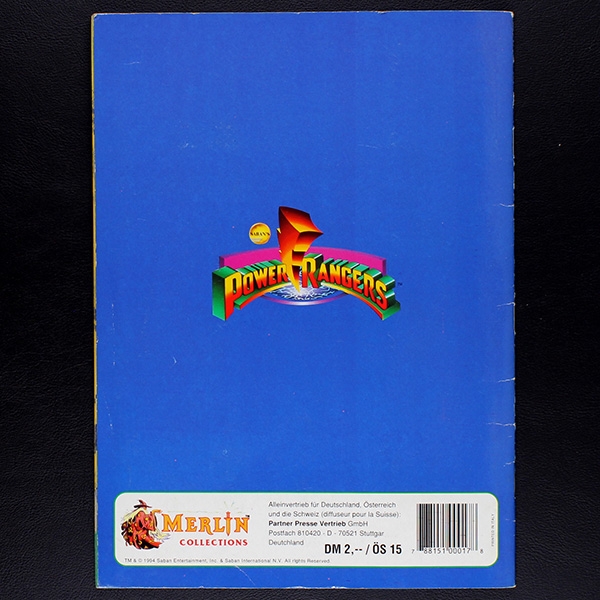 Power Ranger Merlin album with stickers
