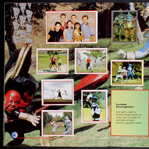 Power Ranger 2 Merlin sticker album almost complete -3