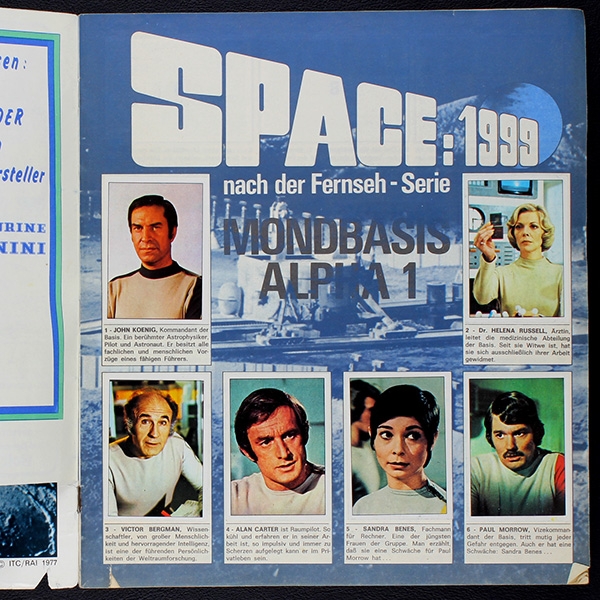 Space 1999 Panini album with stickers