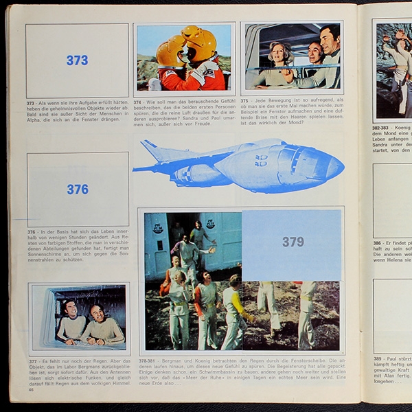 Space 1999 Panini album with stickers