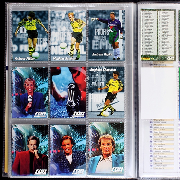 Fußball 95 Panini Trading Cards Album fast komplett