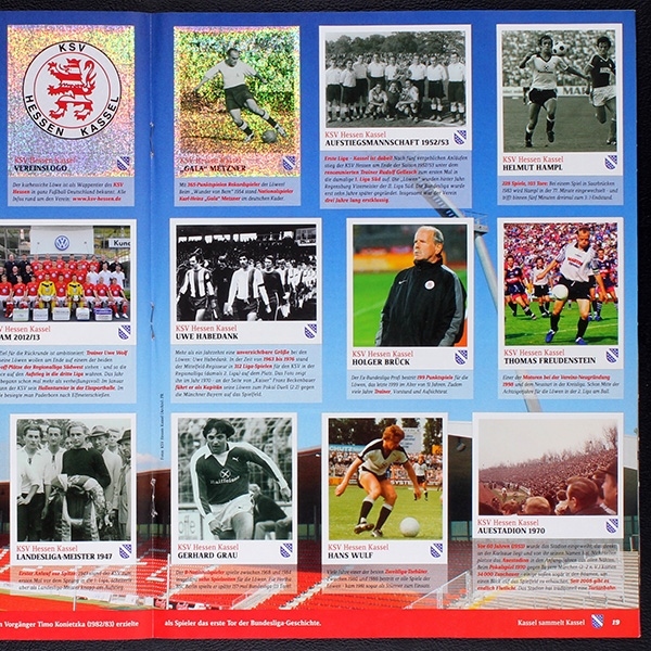 Kassel sammelt Panini Sticker Album komplett