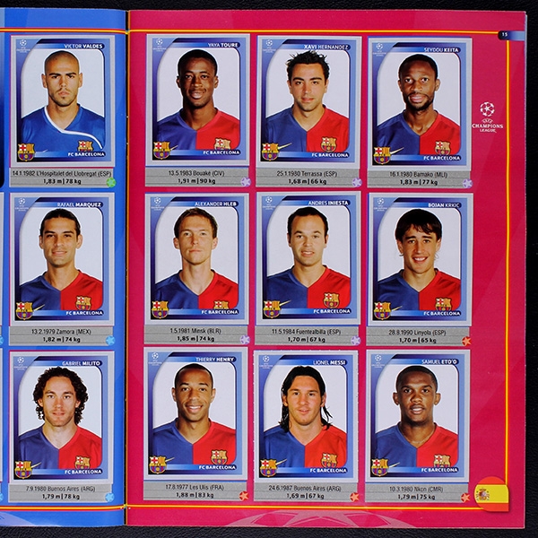 Champions League 2008 Panini Sticker Album teilgefüllt