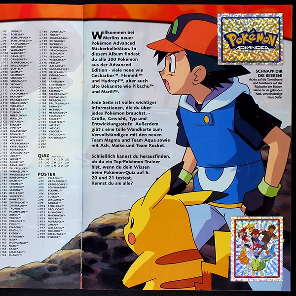Pokemon Advanced Merlin Sticker Album komplett