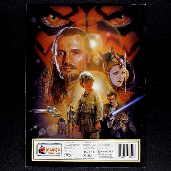 Star Wars EP1 Panini Sticker Album teilgefüllt