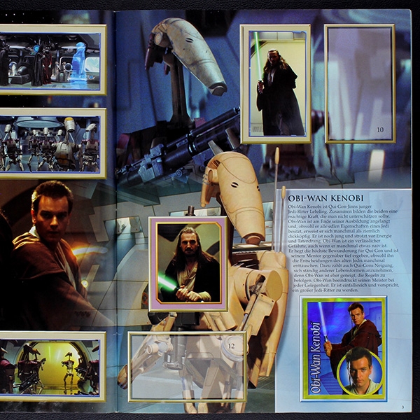 Star Wars EP1 Panini Sticker Album teilgefüllt