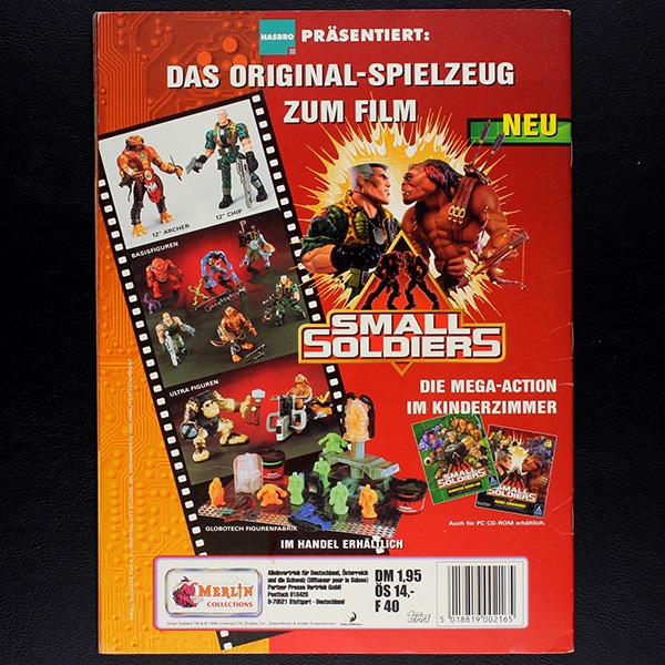 Small Soldiers Merlin Sticker Album teilgefüllt