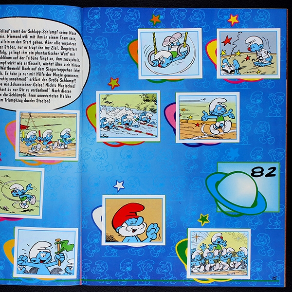 Die Schlümpfe Merlin Sticker Album fast komplett -10