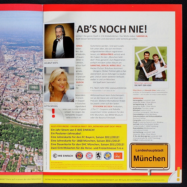 München sammelt Panini Sticker Album komplett