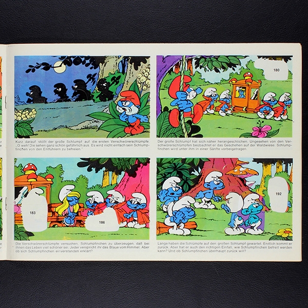 Schlümpfe Americana Sticker Album teilgefüllt