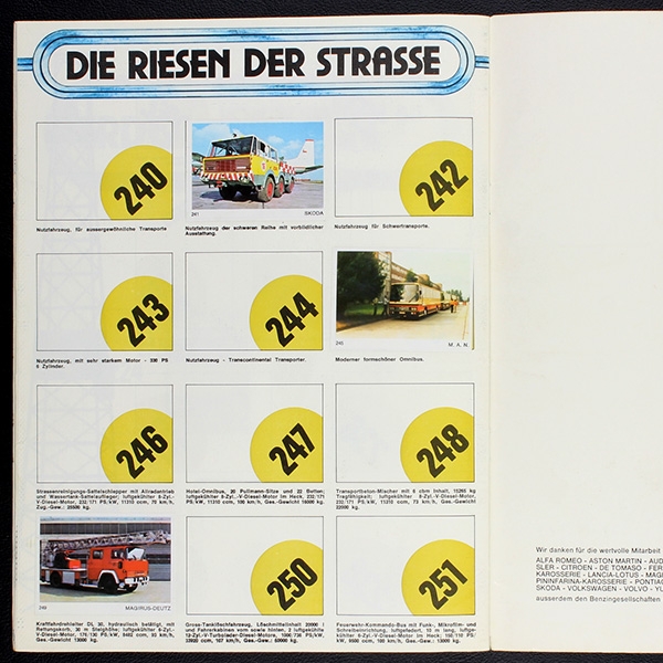 Auto 1977 Americana Sticker Album teilgefüllt