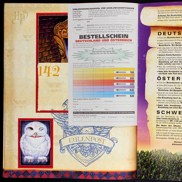 Harry Potter Panini album with stickers