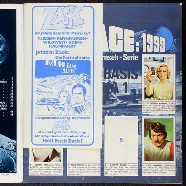 Space 1999 Panini album with stickers