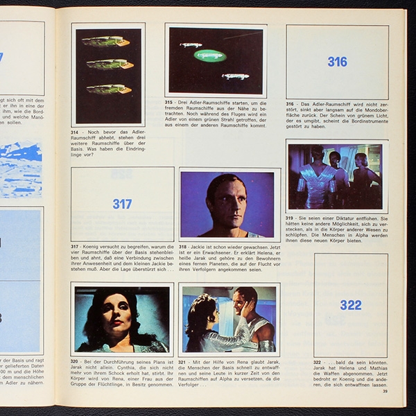 Space 1999 Panini album with stickers