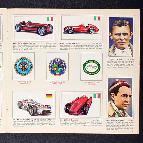 Automobile Panini Sticker Album komplett