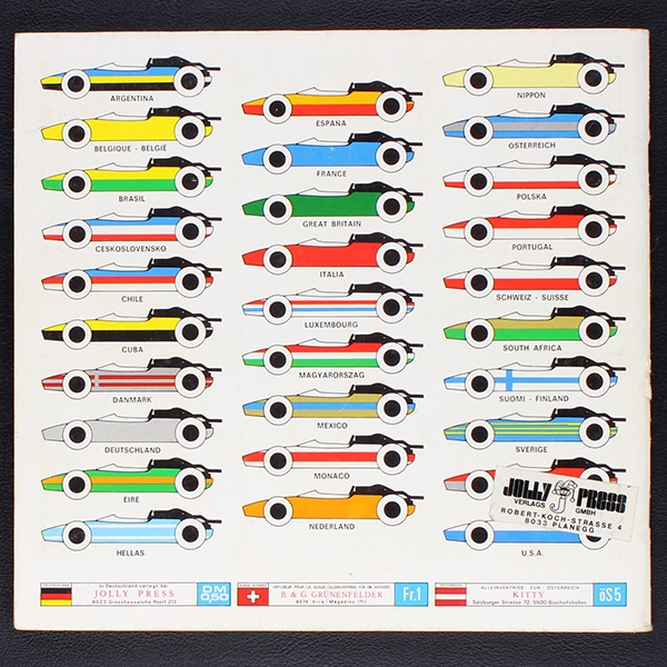 Automobile Panini Sticker Album komplett