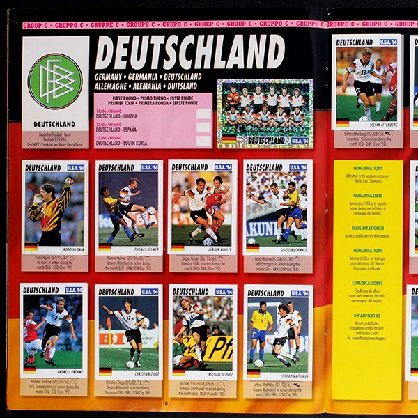 USA 94 SL Italy sticker album complete