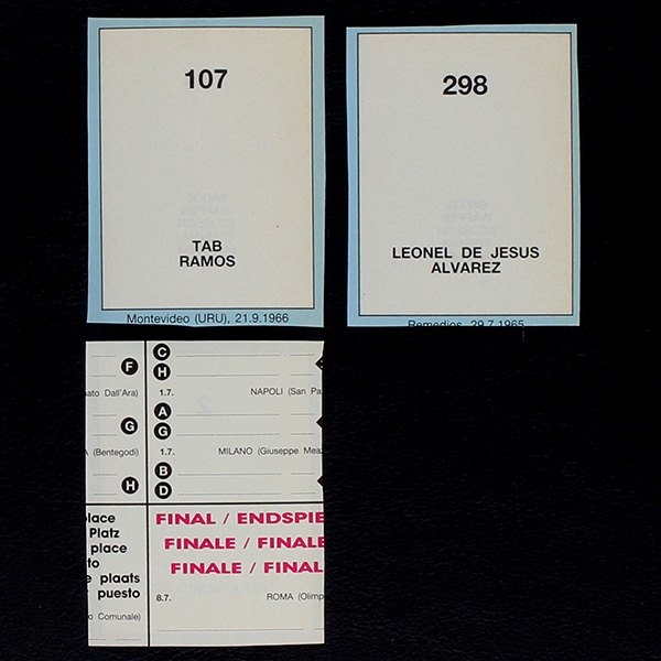 3 Wappen Panini Sticker - Italia 90 ausgeschnitten