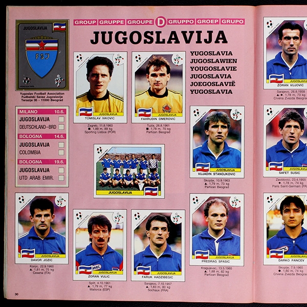 Italia 90 Panini Sticker Album komplett