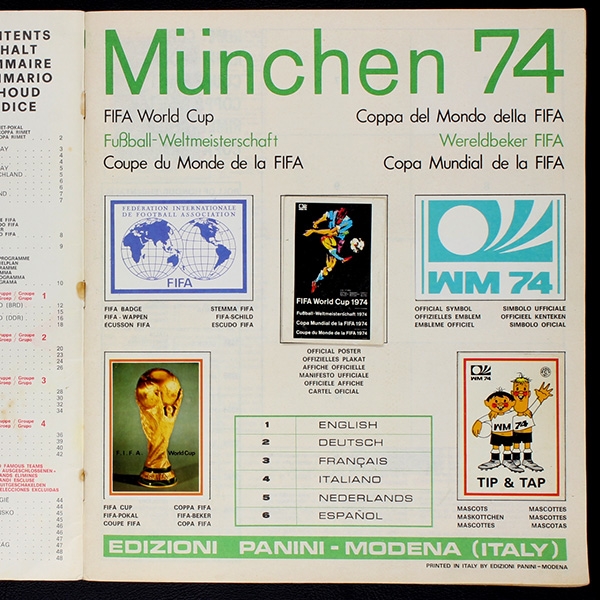 München 74 Panini Sticker Album komplett