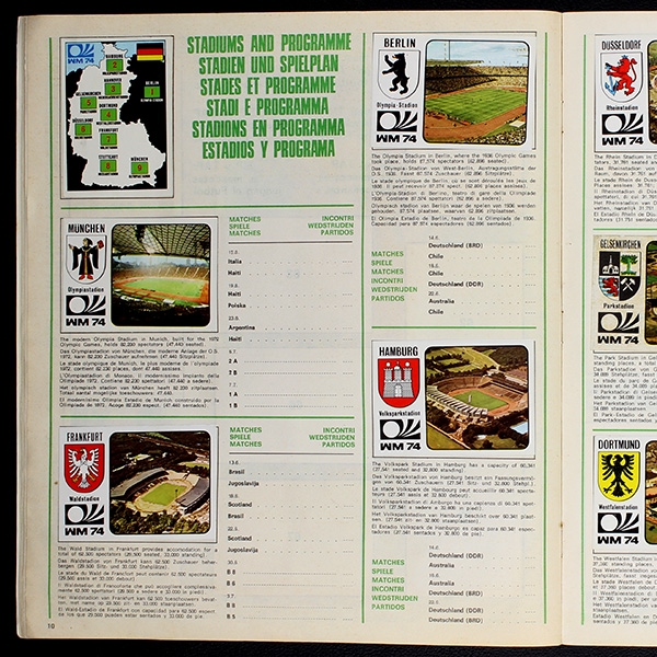 München 74 Panini Sticker Album komplett