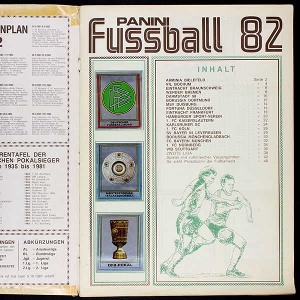 Fußball 82 Panini Sticker Album komplett