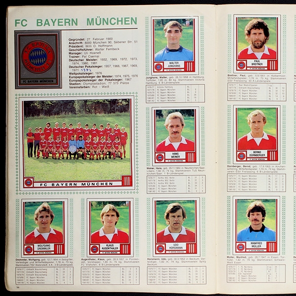 Fußball 82 Panini Sticker Album komplett