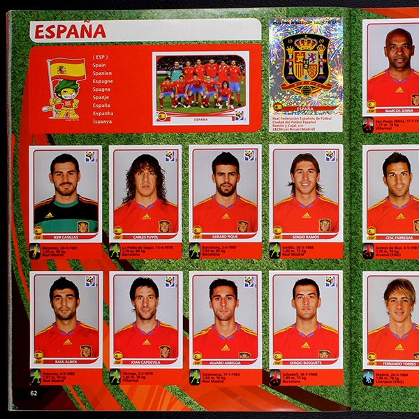 South Africa 2010 Panini Sticker Album komplett + Update