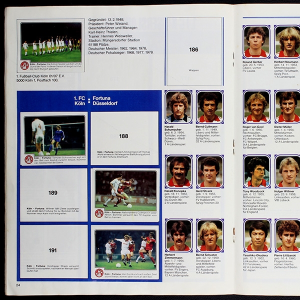 Fußball 80 Panini Sticker Album teilgefüllt - Kopie