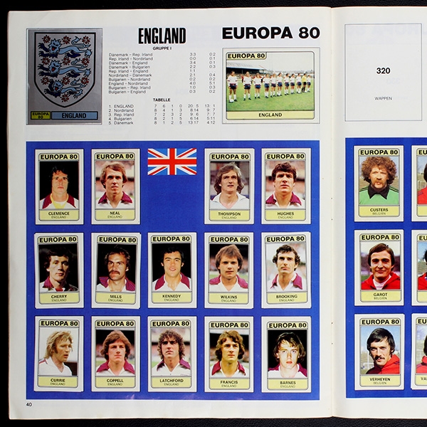 Fußball 80 Panini Sticker Album teilgefüllt - Kopie