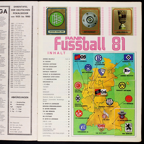 Fußball 81 Panini Sticker Album komplett