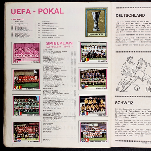Fußball 81 Panini Sticker Album komplett