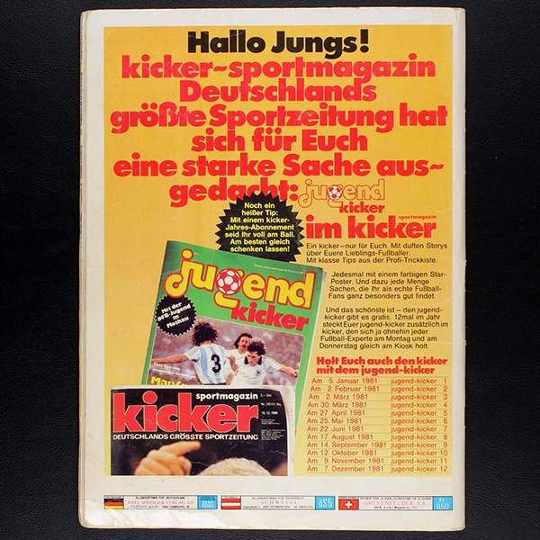 Fußball 81 Panini Sticker Album komplett