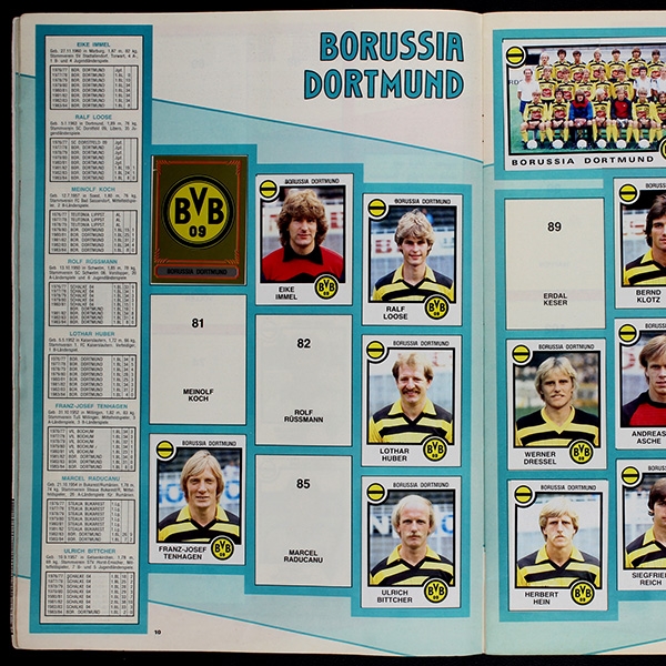 Fußball 84 Panini Sticker Album teilgefüllt