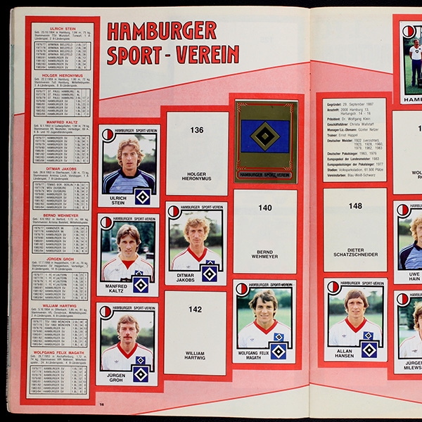Fußball 84 Panini Sticker Album teilgefüllt
