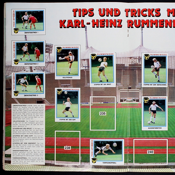 Fußball 84 Panini Sticker Album teilgefüllt