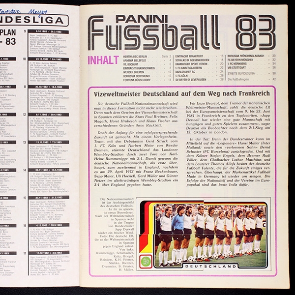 Fußball 83 Panini Sticker Album komplett