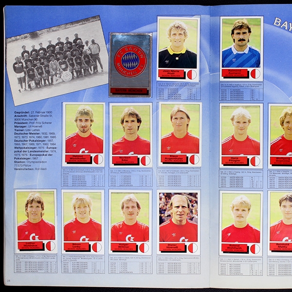 Fußball 86 Panini Sticker Album komplett