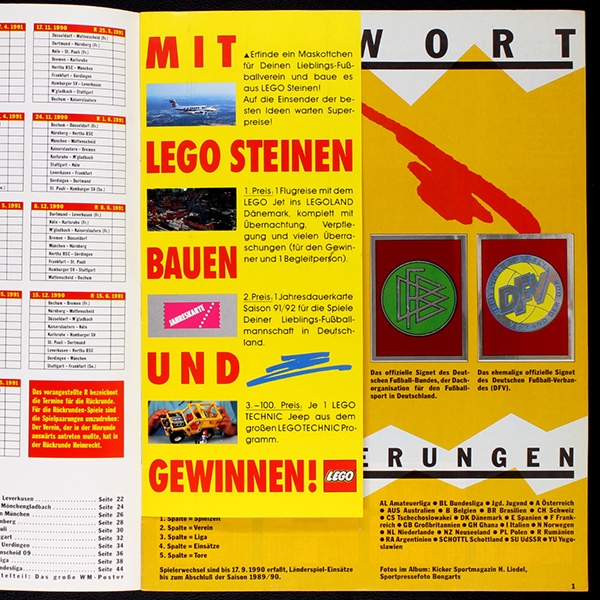 Fußball 91 Panini Sticker Album komplett - Top