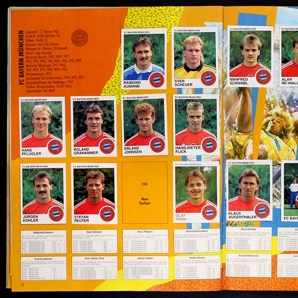 Fußball 90 Panini Sticker Album teilgefüllt -16